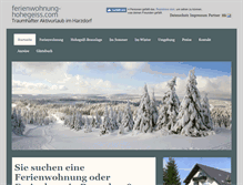 Tablet Screenshot of ferienwohnung-hohegeiss.com